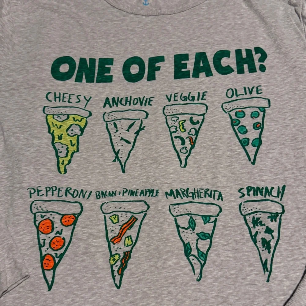 Crewcuts Gray Pizza Slice Long Sleeve Tee